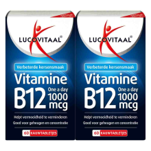 2X Lucovitaal Vitamine B12 1000mcg 60 kauwtabletten
