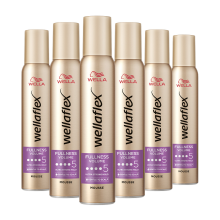 6X Wella Flex Fullness Volume Ultra Strong Haarmousse 200 ml