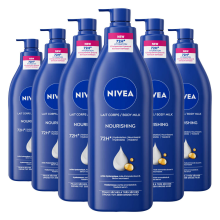 6X NIVEA Bodymilk Verzorgend met pomp 400 ml