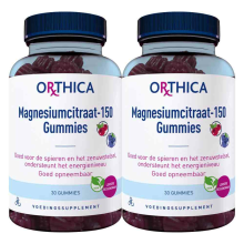 2X Orthica Magnesiumcitraat 150 Gummies 30 gummies