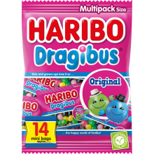 12X Haribo Dragibus Original Uitdeelzakjes 350 gr