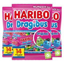 3X Haribo Dragibus Original Uitdeelzakjes 350 gr