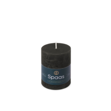 8X SPAAS Rustieke Pillarkaars ± 35 branduren Zwart