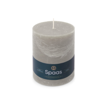 SPAAS Rustieke Pillarkaars ± 95 branduren Lichtgrijs