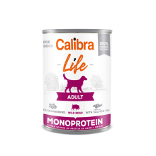 Calibra Hondenvoer Nat Life Adult Zwijn & Cranberry 6 x 400 gr