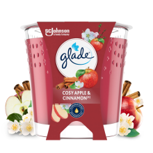 6X Glade Vegan Geurkaars Cosy Apple & Cinnamon 100% Raapzaadwax 112 gr
