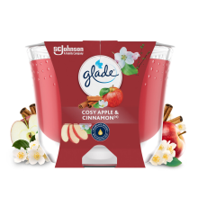 4X Glade Geurkaars Apple & Cinnamon 100% Raapzaadwax 204 gr