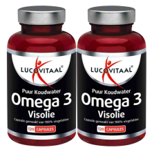 2X Lucovitaal Visolie Puur Koudwater Omega 3 120 capsules