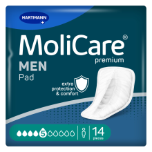 Molicare Premium Men Pad 5 Druppels 852 ml Absorptie 14 stuks