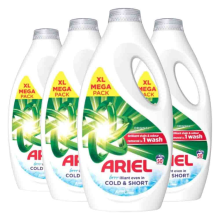 4X Ariel Wasmiddel Original Cold & Short 80 Wasbeurten 2,64 liter