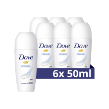 6X Dove Deodorant Roll On Classic 50 ml