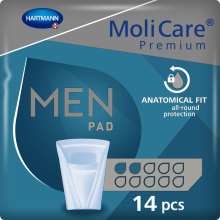 Molicare Premium Men Pad 2 Druppels 330 ml Absorptie 14 stuks