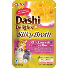 12X Ciao Dashi Delights Silky Broth Kattenvoer Nat Chicken & Salmon 40 gr