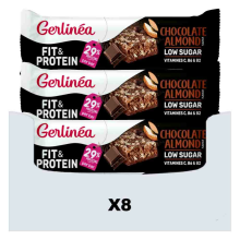 8X Gerlinea Fit & Protein Reep Chocolate Almond 45 gr