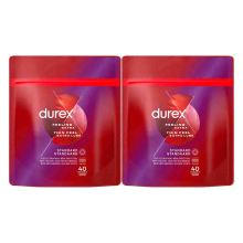 2X Durex Condooms Thin Feel met Extra Glijmiddel 40 stuks
