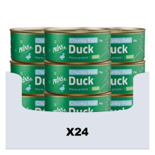 24X Prins Chunky Paté Kattenvoer Nat Eend 70 gr