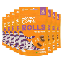 Edgard & Cooper 8x Edgard & Cooper Adult Rolls Kattensnack Kip & Kalkoen 45 gr