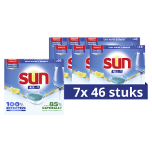 7X Sun Vaatwastabletten All in 1 Citroen 46 stuks