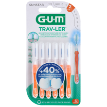 3X GUM Trav Ler Ragers Oranje 0.9Mm 6 stuks