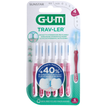 3X GUM Trav Ler Ragers Aubergine 1.4Mm 6 stuks