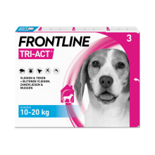 Frontline Tri Act Anti Vlooien en Teken Druppels M 3 pipetten