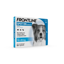 Frontline Spot On Anti Vlooien en Teken Druppels Hond M 10   20 kg 3 pipetten