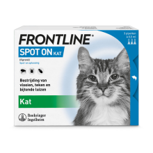 Frontline Spot On Anti Vlooien en Teken Druppels Kat vanaf 1 kg 3 pipetten