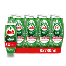 8X Dreft Max Power Afwasmiddel Original 730 ml