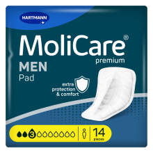 Krups 2x Molicare Premium Men Pad 3 Druppels 406 ml Absorptie 14 stuks