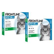 2X Frontline Spot On Anti Vlooien en Teken Druppels Kat vanaf 1 kg 6 pipetten