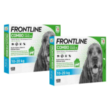 2X Frontline Combo Spot On Anti Vlooien en Teken Druppels Hond 10   20 kg 6 pipetten