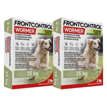 2X Frontcontrol Wormer Ontworming Tabletten Hond XL 2 tabletten