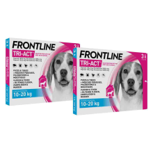 2X Frontline Tri Act Anti Vlooien en Teken Druppels M 3 pipetten