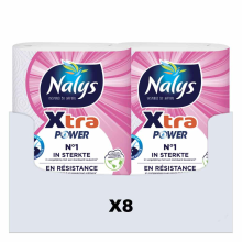 8X Nalys Huishoudpapier Xtra   Power 2 stuks