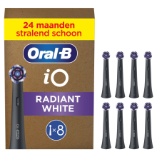 Oral B 6x Oral B Opzetborstels iO Radiant White Zwart 8 stuks