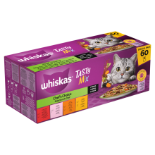 Whiskas Adult 1+ Saus Selectie Van De Chef Maaltijdzakjes Kattenvoer Nat Multipack 60 x 85 gr