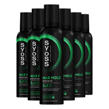 6X Syoss Max Hold Haarmousse 250 ml