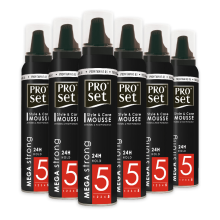 6X Proset Haarmousse Mega Sterk 250 ml