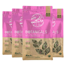 4X Bunny Nature Botanicals Konijnensnack Weegbree   Rozenbloesem 120 gr
