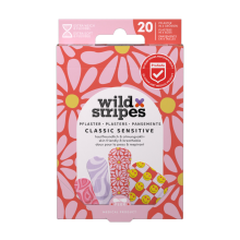 3X Wild Stripes Pleisters Classic Sensitive Pastel Fun 20 stuks