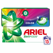 2+2 Gratis: Ariel 3in1 Wasmiddel Pods Color 15 stuks