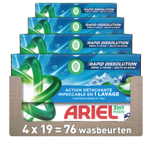 4X Ariel 3in1 Wasmiddel Pods Alpine 19 stuks