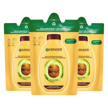 3X Garnier Loving Blends Avocado Olie en Shea Boter Shampoo Refill 250 ml