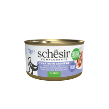 12X Schesir Complementary Kattenvoer Tonijn & Zeebaars in Gelei 70 gr