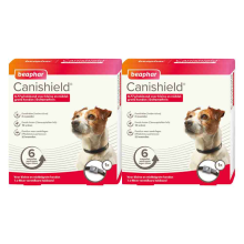2X Beaphar Canishield Anti Vlooien en Tekenband Hond S   M 48 cm