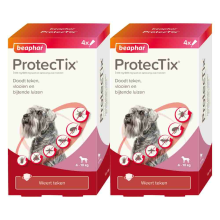 2X Beaphar ProtecTix Hond Anti Vlo & Teek 4 10 kg 4 pipetten