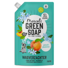 1+1 Gratis: Marcel's Green Soap Wasverzachter Peach & Jasmine Navulling 750 ml