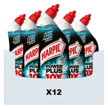 12X Harpic Toiletreiniger Powerplus Hygiene 750 ml