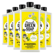 6X Marcel's Green Soap Afwasmiddel Lemon & Bergamot 500 ml