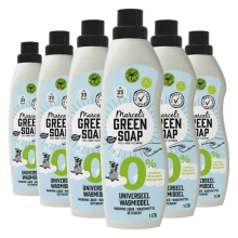 6X Marcel's Green Soap Wasmiddel Universeel 0% 1 liter